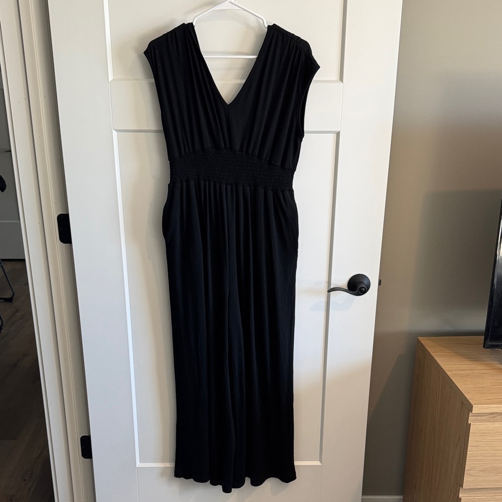 Black shoulder jumpsuit